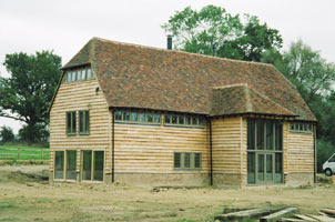 Custom glazing in converted barn